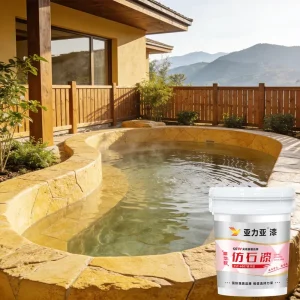 Stone-Effect Acrylic Liquid Coating for Swimming Pool Decks, Steps, and Coping, Non-Slip and Sun-Resistant