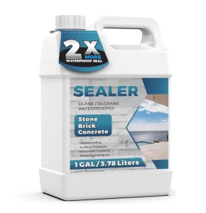 Stone Sealer for Brick Exterior Surfaces and Concrete, Penetrating Water Repellent