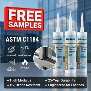 Structural Silicone Sealant ASTM C1184 Black Weatherproof Adhesive for Aluminium Curtain Wall Expansion Joint
