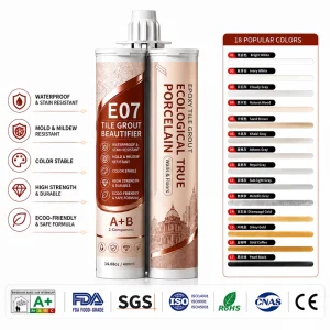 Tile Seam-Filling Non-Shrink Waterproof Epoxy Grout Sealant for Kitchen Living Room Park Projects 5-Year Warranty