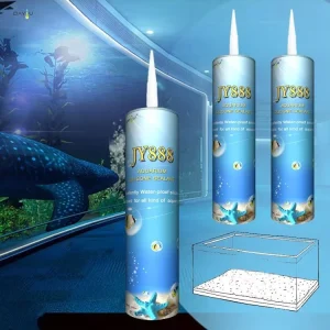 Transparent Acetic Silicone Adhesive Sealant for Aquarium and Fish Tank, Waterproof, Underwater Use