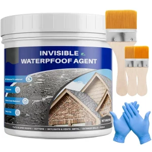 Transparent Waterproof Rubber Sealant 35oz Liquid Eco Friendly Coating for Roofs Walls Bathrooms Kitchens Indoor Outdoor Use
