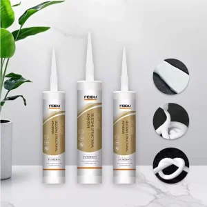 Transparent White Neutral Weatherproof Sealant for Bathroom Glass and Walls, 300ml
