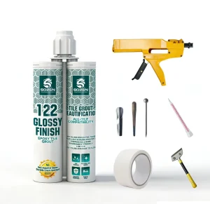 Two-Component Glossy Epoxy Tile Grout Quick-Curing