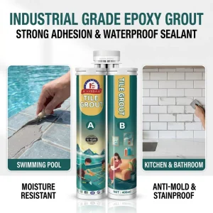 Two component Epoxy Resin Tile Grout Strong Adhesion Waterproof Anti bacterial Sealant CE Certified for Swimming Pool Kitchen