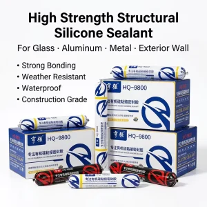 UV-Resistant Low-Modulus Silicone Sealant Glass Weatherproof Window Door and Wall Caulk for Outdoor Construction