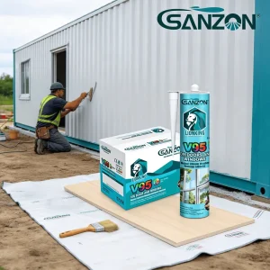 V95 Weather-Resistant High-Viscosity Adhesive, Fast-Curing, for Mobile Board Houses and Container Sealing
