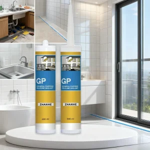 Versatile GP Silicone Glass Sealant, Multi-Surface Weather-Resistant Waterproof Adhesive for Outdoor DIY Use