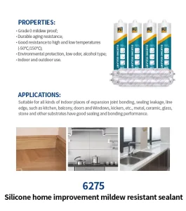 Water Resistant Neutral Cure Double Component Silicone Sealant for Bathtub Joints Mildew Resistant