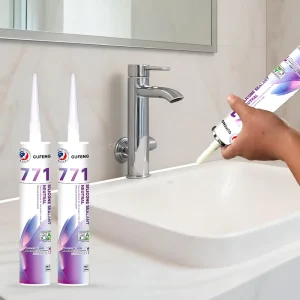 Water-Resistant Sanitary Silicone Sealant, Anti-Mildew, Clear White Black, for Shower Rooms