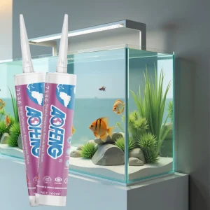 Water- and Mildew-Resistant Acid-Cure Transparent Silicone Glass Adhesive Sealant for Aquariums