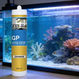Waterproof Acetic Silicone Sealant for Aquarium Fish Tank, Glass, Construction, Woodworking