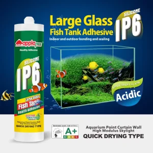 Waterproof Acid Type Aquarium Silicone Sealant Glue for Large Panel Glass Fish Tank Construction Adhesive Clear White