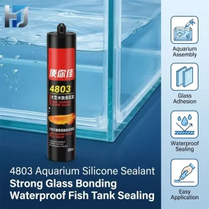 Waterproof Aquarium Silicone Sealant, 300ml, for Fish Tank Glass Bonding and Leak Prevention