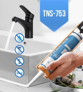 Waterproof Mildew Resistance Clear Color Silicone Sealant for Bathroom Caulking