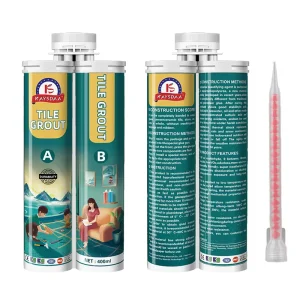 Waterproof Two-Component Epoxy Tile Grout Sealer for Ceramic Tiles, Construction, Woodworking, and Bathrooms