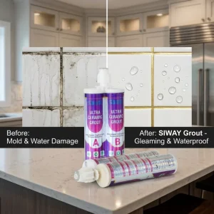 Waterproof Two-Part High-Strength Fast-Curing Epoxy Tile Grout Adhesive for Porcelain Floor Tiles