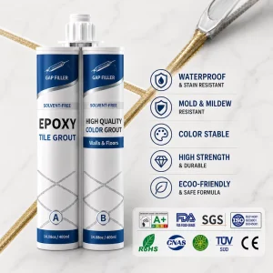 Waterproof UV-Resistant Epoxy Grout Sealer 400ml Two-Component Tile Seam Sealant Fast-Setting