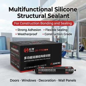 Weather-Resistant Silicone Adhesive Sealant for Window Frames, Door Frames, Glass and Aluminum