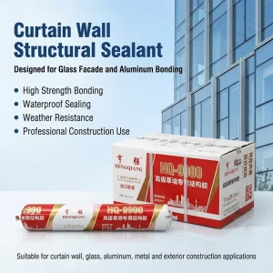 Weather Resistant Silicone Structural Sealant for Glass Curtain Wall Aluminum Facade Metal Joint Use