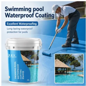Weatherproof Anti cracking Blue Cementitious Waterproofing Slurry for Luxury Villa Concrete Swimming Pool Waterproof Coating