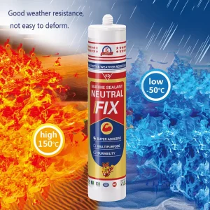 Weatherproof Neutral Adhesive 100% Silicone Sealant 300ml for Construction