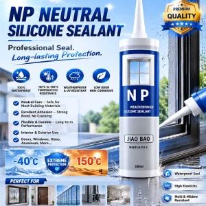 Weatherproof Neutral Silicone Sealant Non Corrosive Silicone Glue for Engineering Projects
