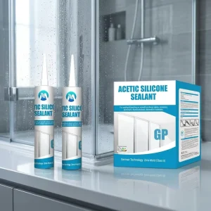 White Acidic Glass Silicone Adhesive Sealant GP for Woodworking Leather and Building Use