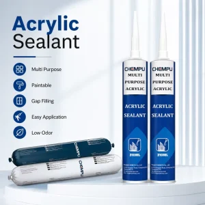 White Acrylic Caulk for Interior Walls Fast-Drying Flexible Matte Edge Sealant