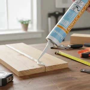 White Acrylic One-Component Waterborne Sealant and Grout Filler for Woodworking, Wall Crack Repair and Interior Decorating