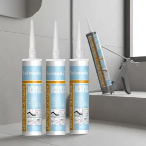 White Acrylic Waterborne Grout Filler for Wall Crack Repair, Baseboard Sealing, and Interior Construction