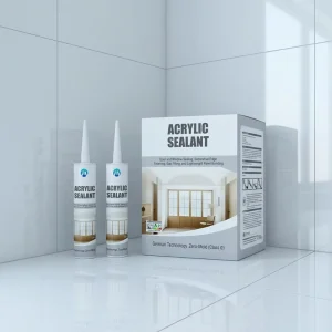 White Flexible Weatherproof Acrylic Sealant Caulk for Interior and Exterior Construction Water-Based