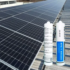 White RTV 1 Yellowing Resistance Silicone Sealant Photovoltaic Junction Box Adhesives and Sealants for Solar Panel Module