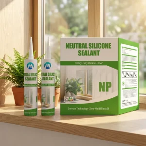 White Silicone Sealant Adhesive for NP Construction Home Sealing Mildew-Proof Bathrooms Glass Tiles and Metal