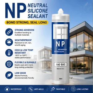 White Waterproof Neutral Silicone Sealant for Glass Home Improvement and Sealing