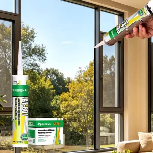 White and Black Neutral Silicone Sealant, Waterproof and Weatherproof, 300ml