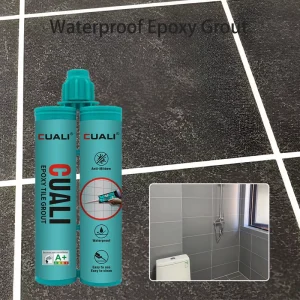 White and Gold Two-Component Epoxy Grout Waterproof Anti-Stain Tile Sealant
