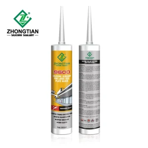 9600 Acetic Clear White Silicone Glass Sealant Polydimethylsiloxane Construction Adhesive