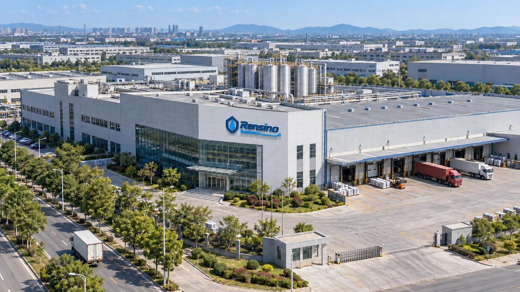 Aerial view of the Rensino Sealants manufacturing campus in China